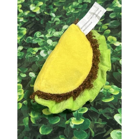 Taco Embroidered Smiley Face Foodie Plush Stuffed Animal Toy 7” Taco Tuesday Toy - Picture 3 of 13